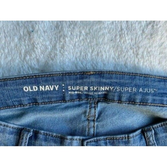 Old Navy Womens Jeans Size 4R Mid Rise Medium Wash Super Skinny Stretch - Picture 4 of 4